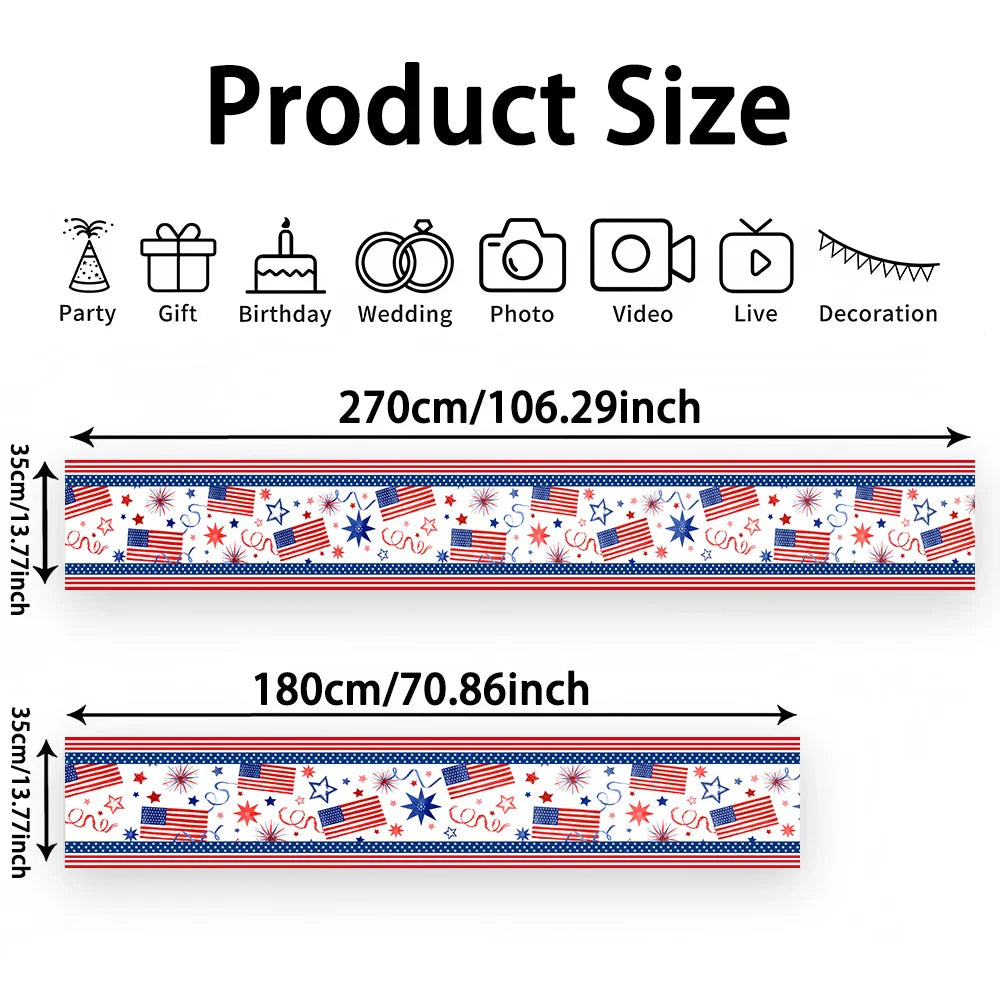 Patriotic Firework Table Runner