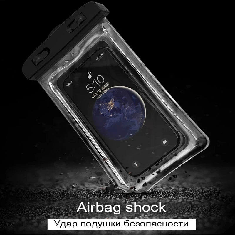 Floating Airbag Waterproof  Outdoor Swimming Bag Phone Case For iPhone Samsung Xiaomi Redmi Huawei  Phones Bag Protector Cover