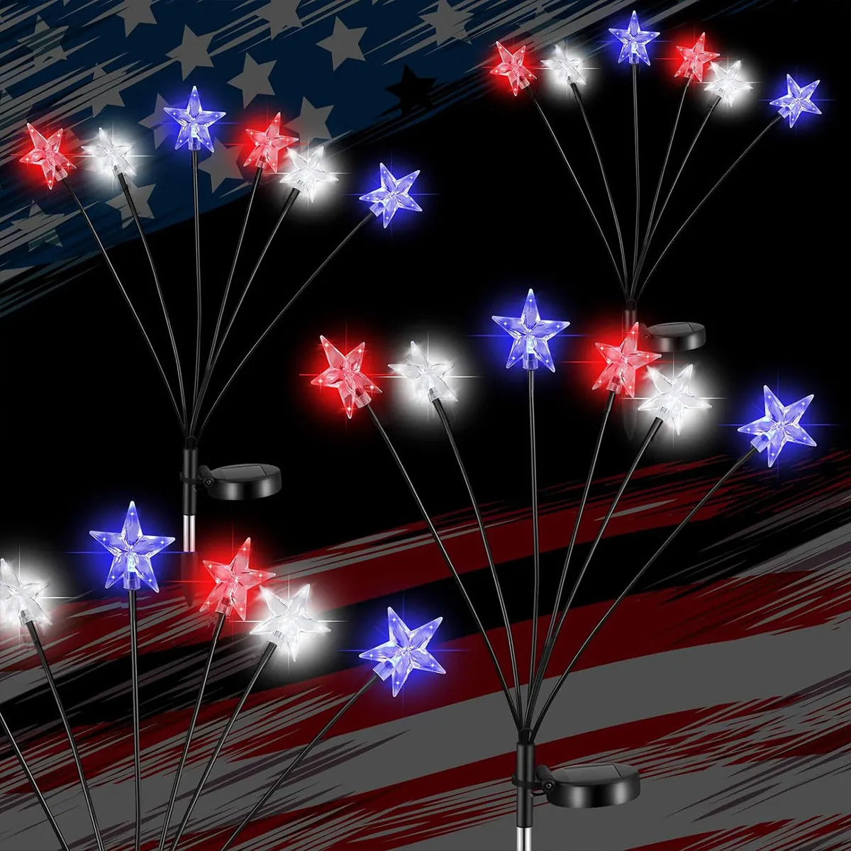 Patriotic Star Solar Lights