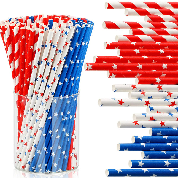 Patriotic Party Paper Straws