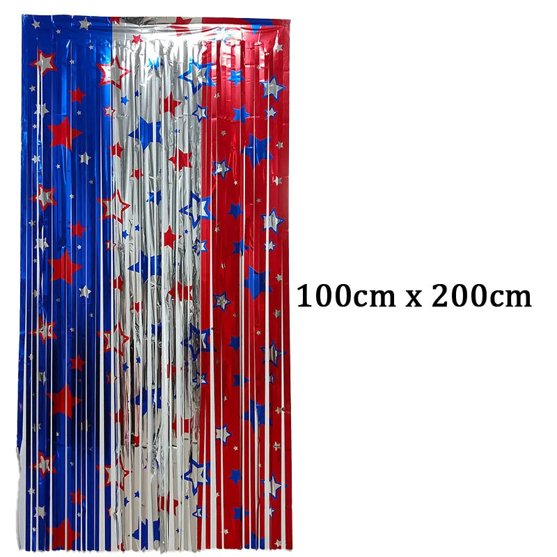 USA Theme Party Decorations American Flag Tattoo Sticker,flag Plates,banner,cups 4th Of July Independence Day Patriotic Supplies