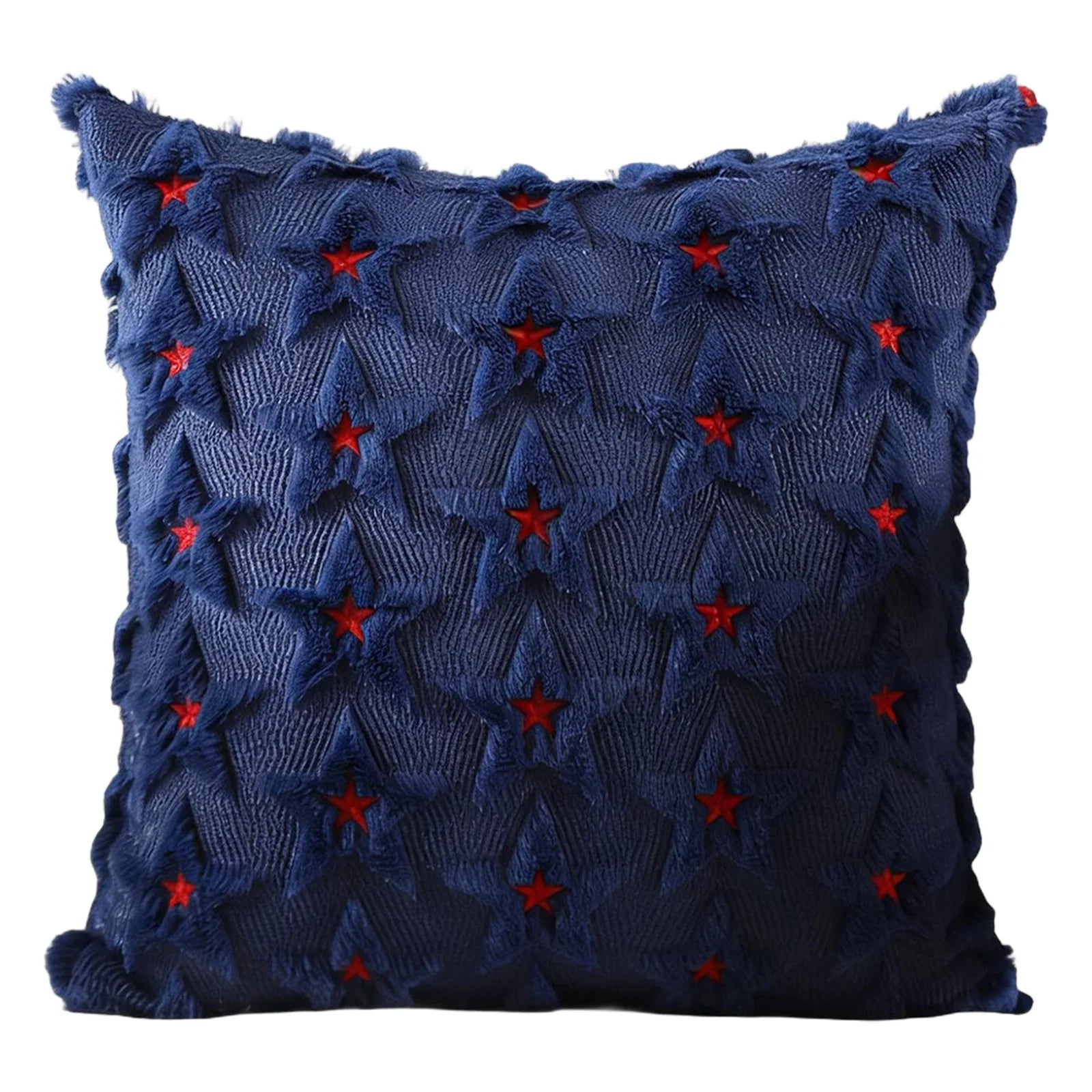 45x45cm Patriotic Star Quilted Throw Pillow Covers Independence Day USA Decor Red Blue White 5 Styles Cushion Cases Home