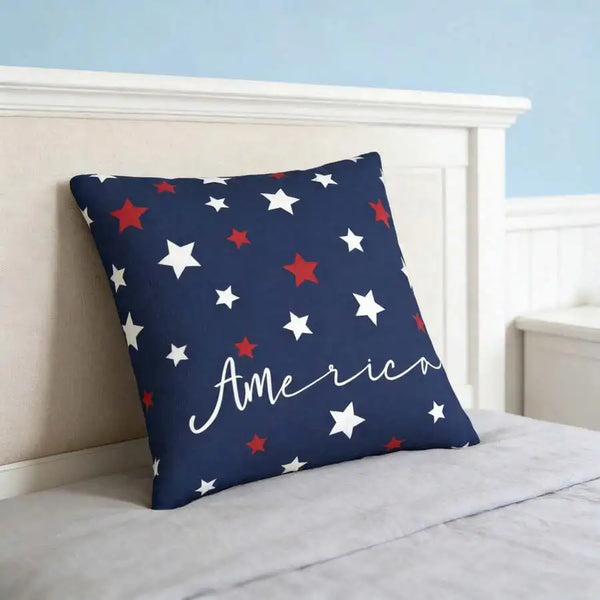 Patriotic Stars Pillow Cover