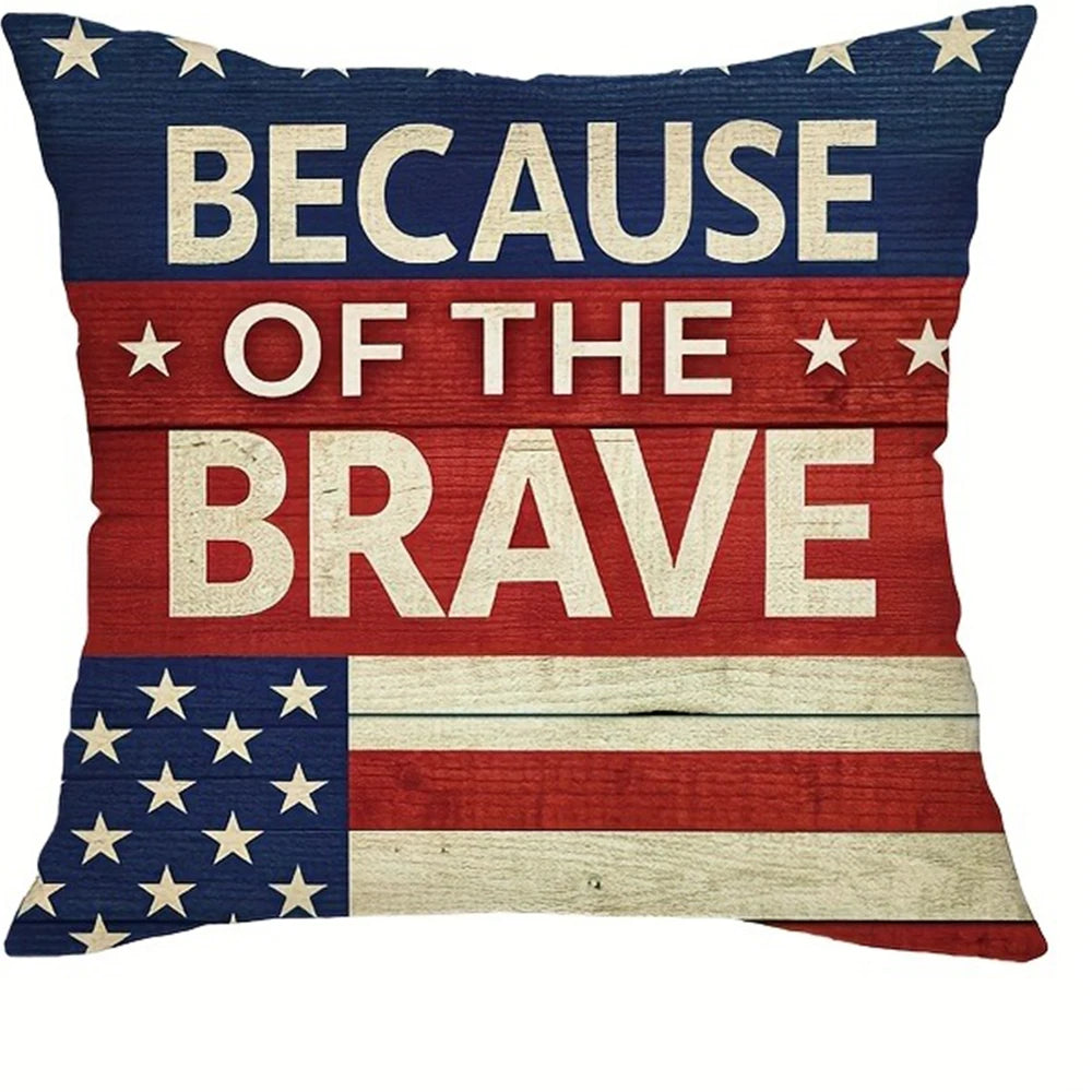 Patriotic American - themed Pillow CoversLiving room sofa cushion cover, soft and comfortable, bedroom room decoration