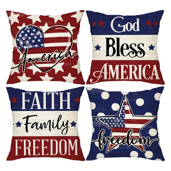 Patriotic USA Pillow Covers