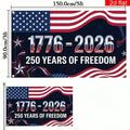 1pc 250th Anniversary USA Flag Stars & Stripes Banner 2D Flat Independence Day July 4th Patriotic Decor for Party School Parade