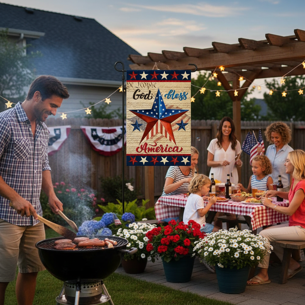 Patriotic Garden Flag Delight