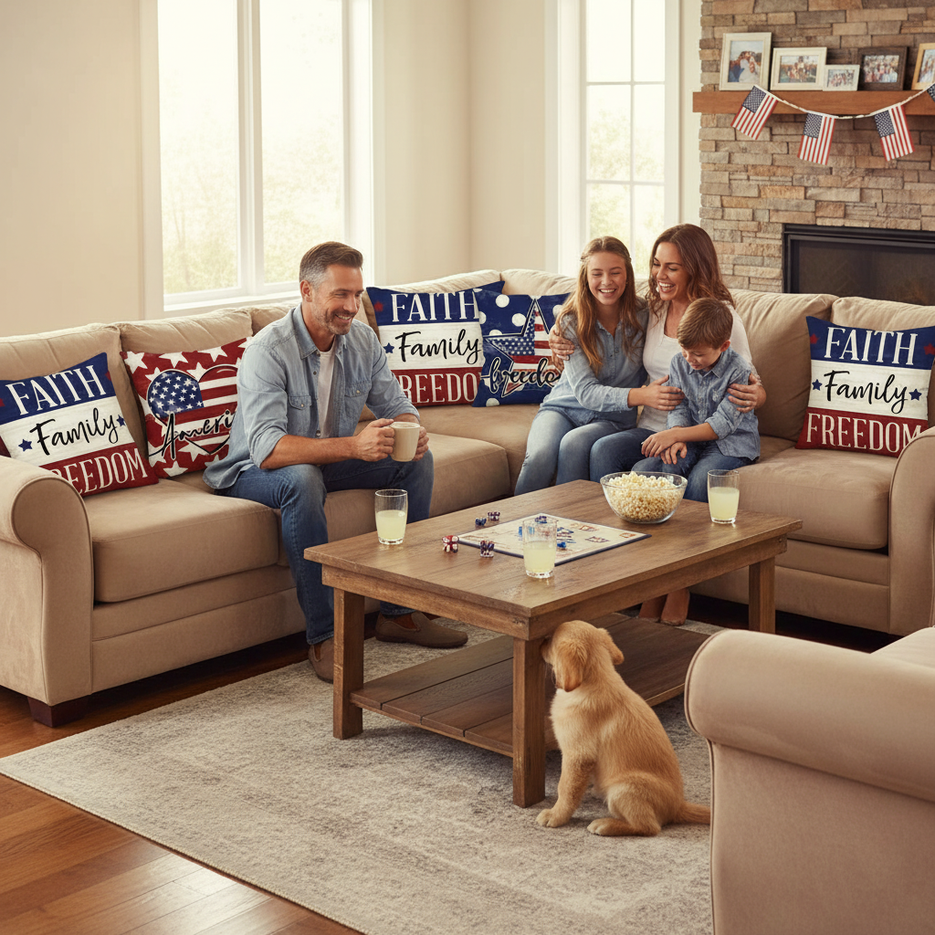 Patriotic USA Pillow Covers