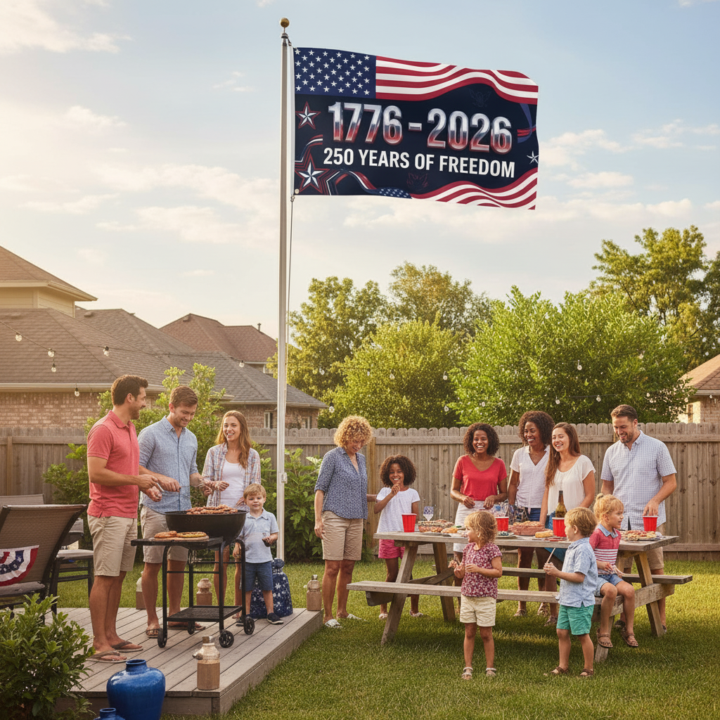 Stars & Stripes Celebration Flag