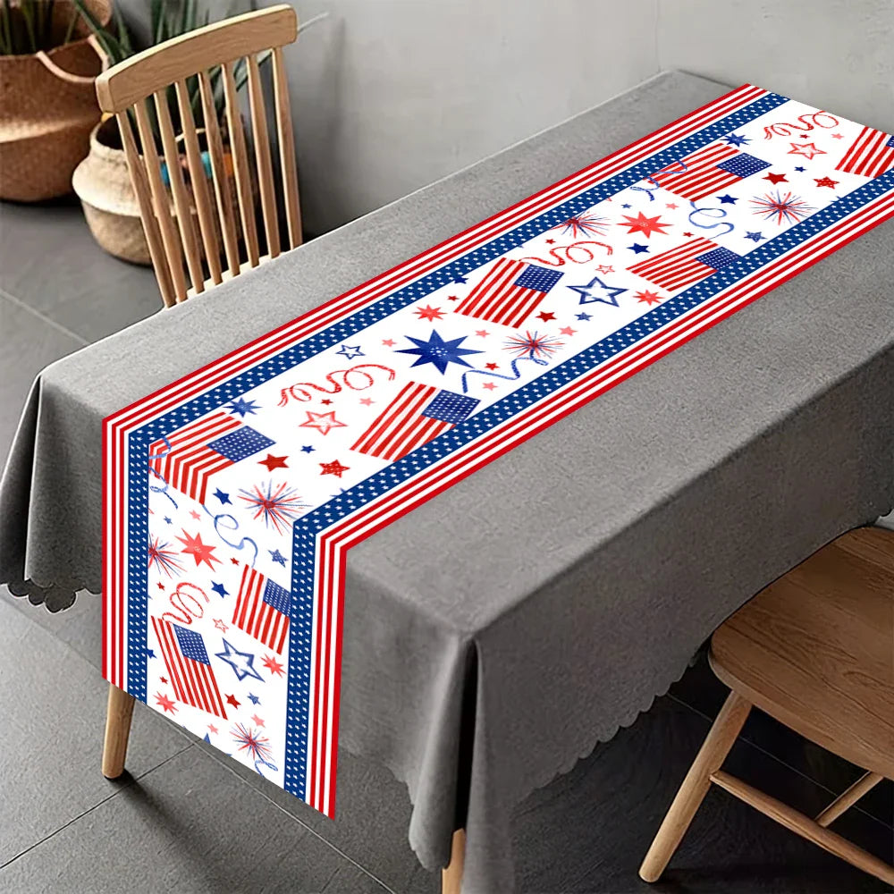 Patriotic Firework Table Runner