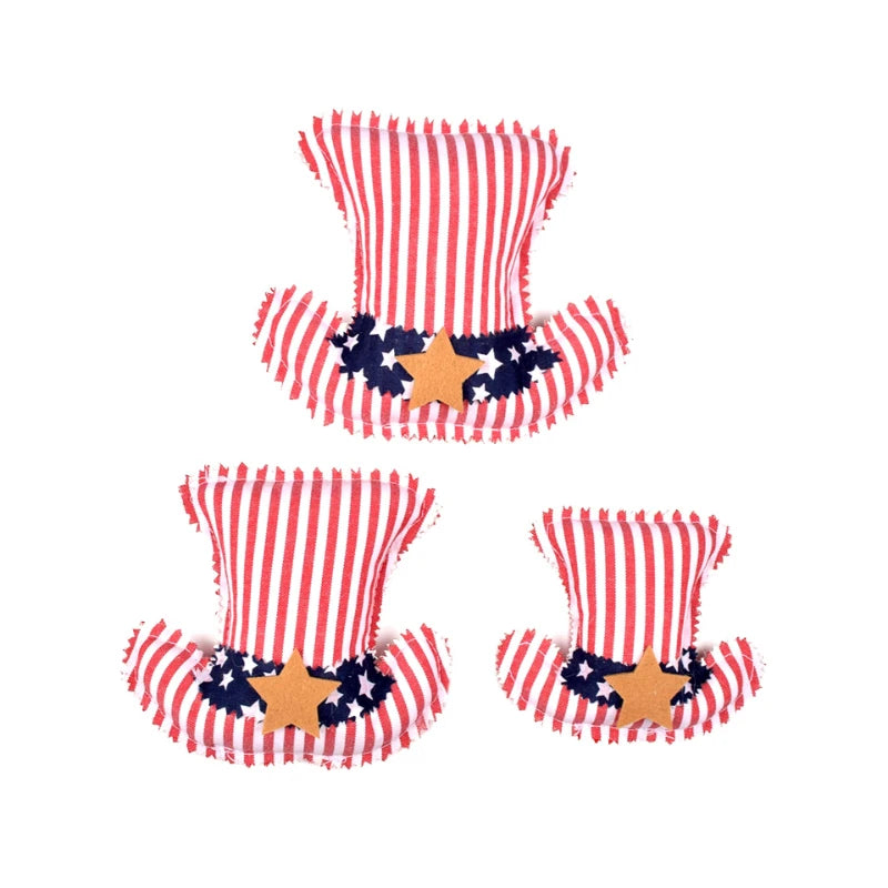 Padded Cotton Independence Day Decor Figurines Stylish Patriotic Tabletop Ornaments for European American Party Home Tray Layout
