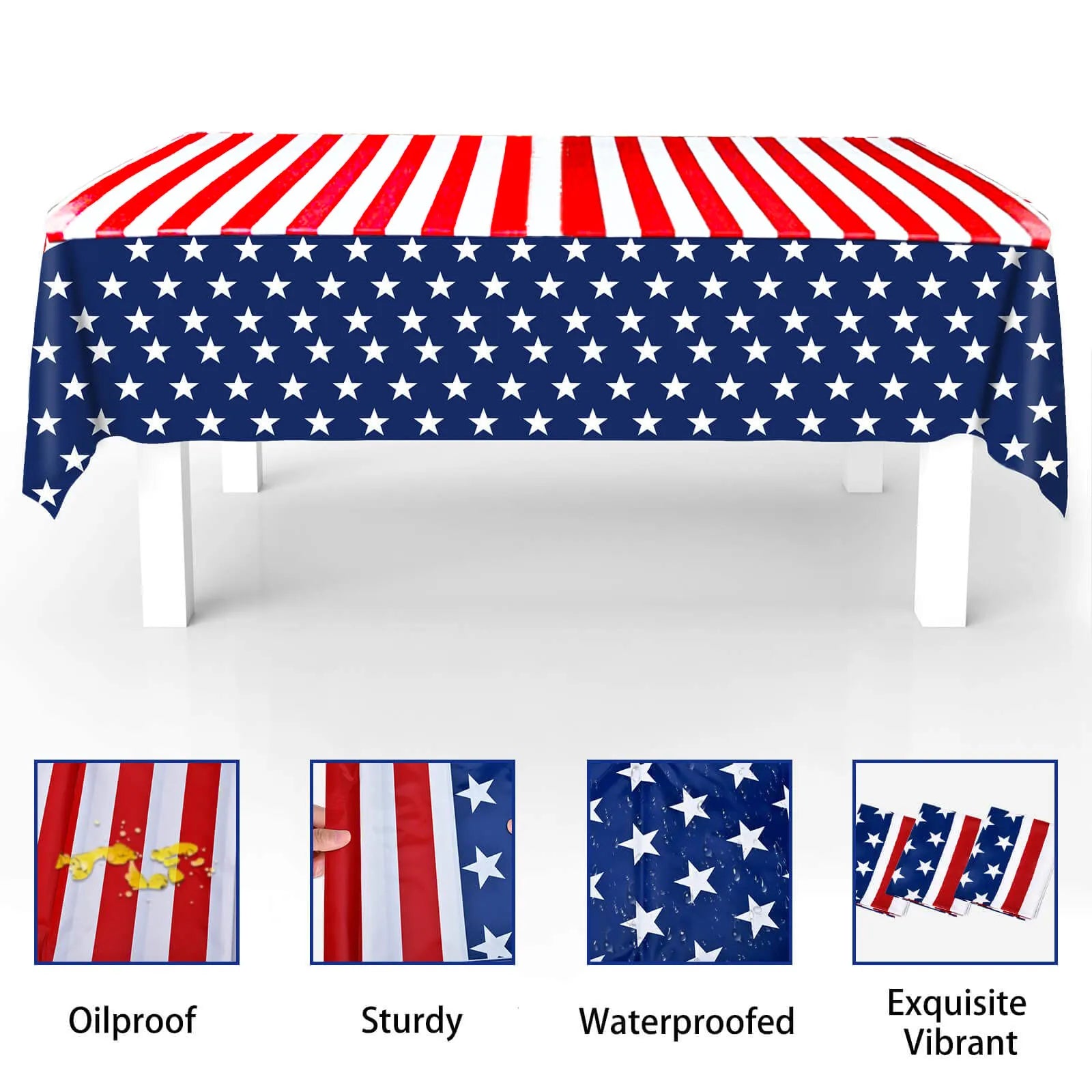 USA Theme Party Decorations American Flag Tattoo Sticker,flag Plates,banner,cups 4th Of July Independence Day Patriotic Supplies