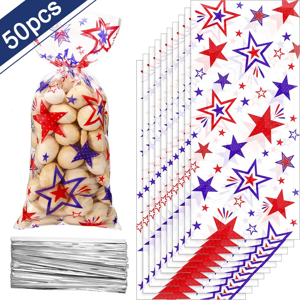 USA Theme Party Decorations American Flag Tattoo Sticker,flag Plates,banner,cups 4th Of July Independence Day Patriotic Supplies