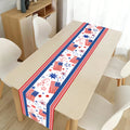 4th of July Patriotic Table Runner, American Flag Star Firework Table Decor for Independence Day Party Kitchen Dining