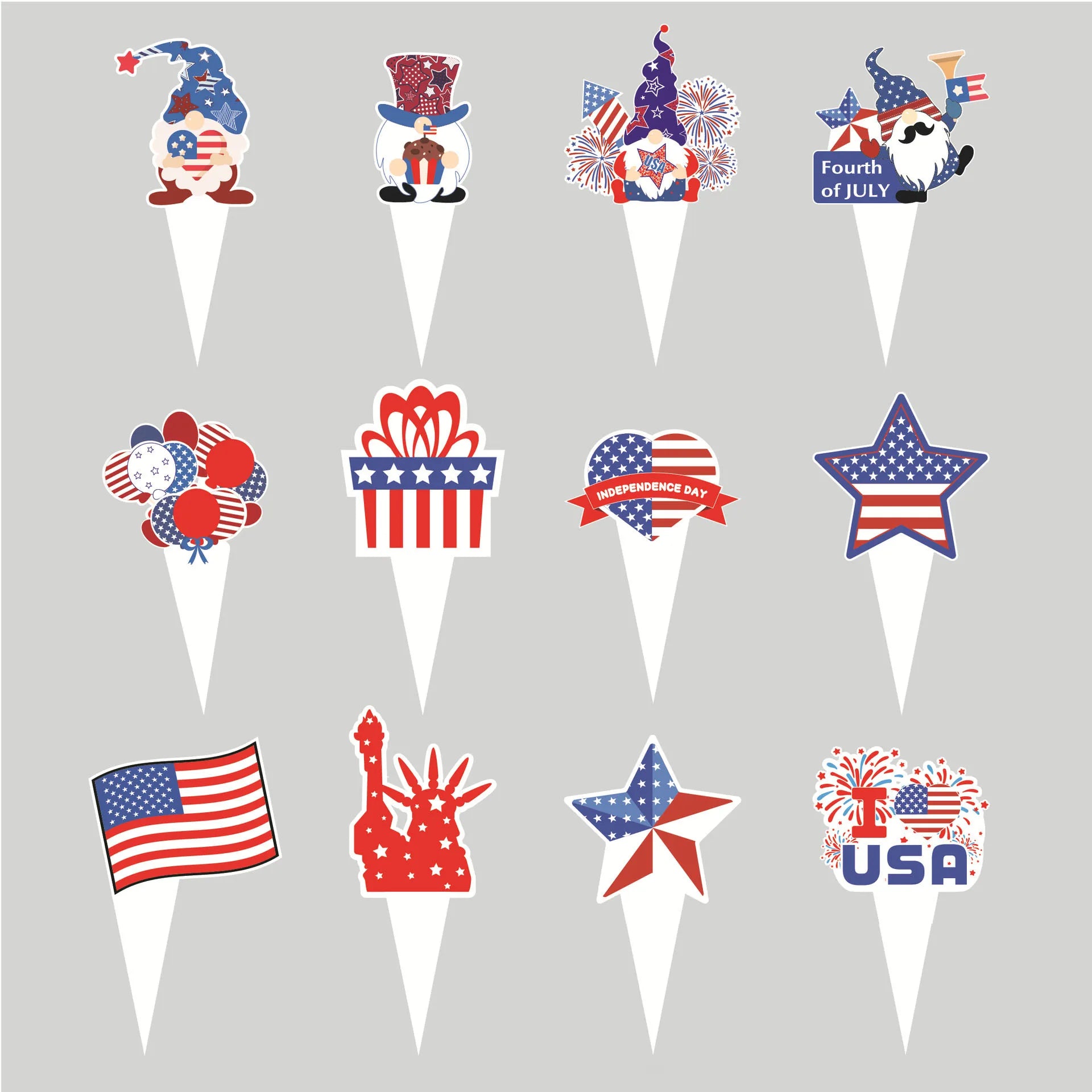 USA Theme Party Decorations American Flag Tattoo Sticker,flag Plates,banner,cups 4th Of July Independence Day Patriotic Supplies