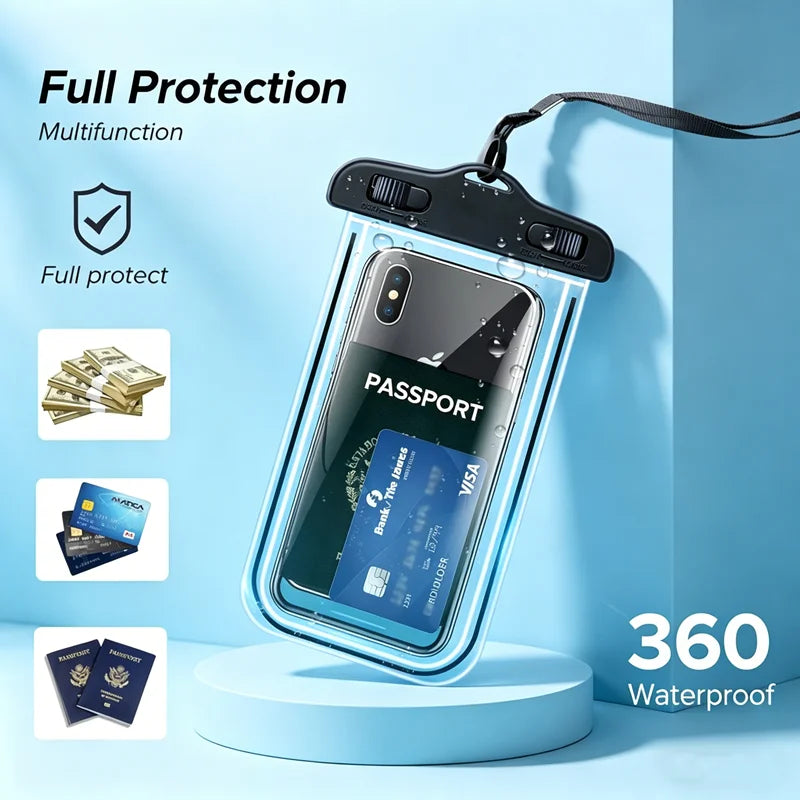 Waterproof Phone Case Swimming Water Proof Bag Universal Underwater Phone Protector Pouch PV Cover for iPhone 12 Pro Xs Max XR X