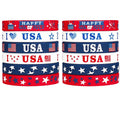 12Pcs Independence Day Theme Bracelet I Love USA Silicone Wristbands for 4th of July American National Day Birthday Party Favors