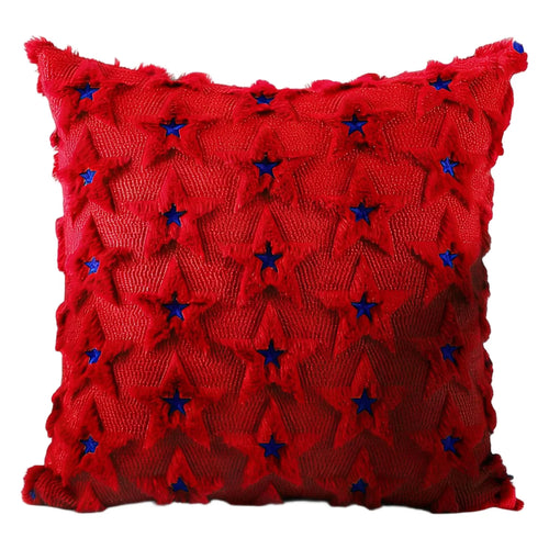 45x45cm Patriotic Star Quilted Throw Pillow Covers Independence Day USA Decor Red Blue White 5 Styles Cushion Cases Home