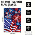 American Flag Fireworks Garden Flag, Patriotic Stars and Stripes Yard Flag for 4th of July Independence Day Decor